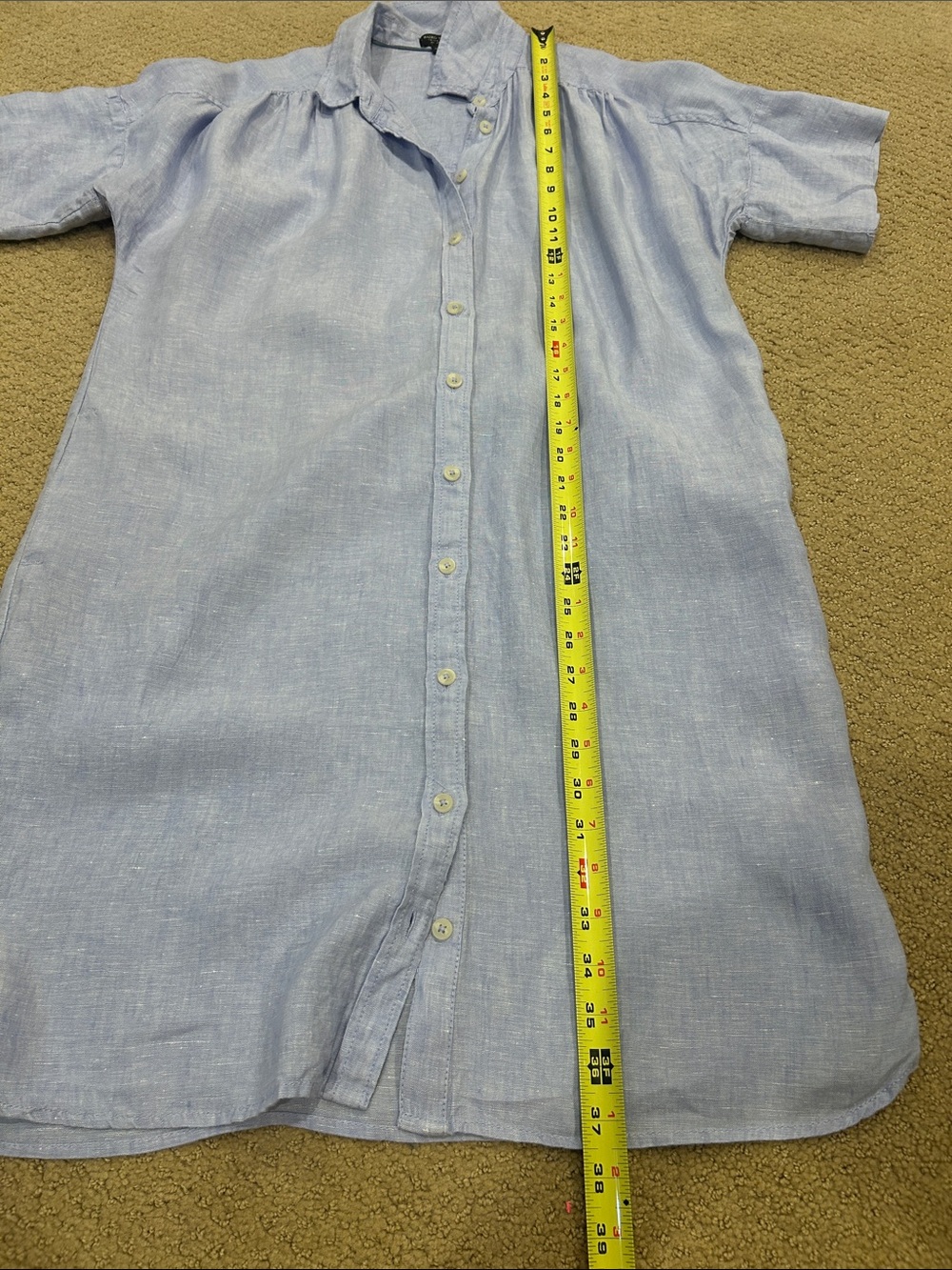 J.Crew Relaxed-Fit Baird McNutt Irish linen Shirt Dress Women’s Size Small - Picture 9 of 11